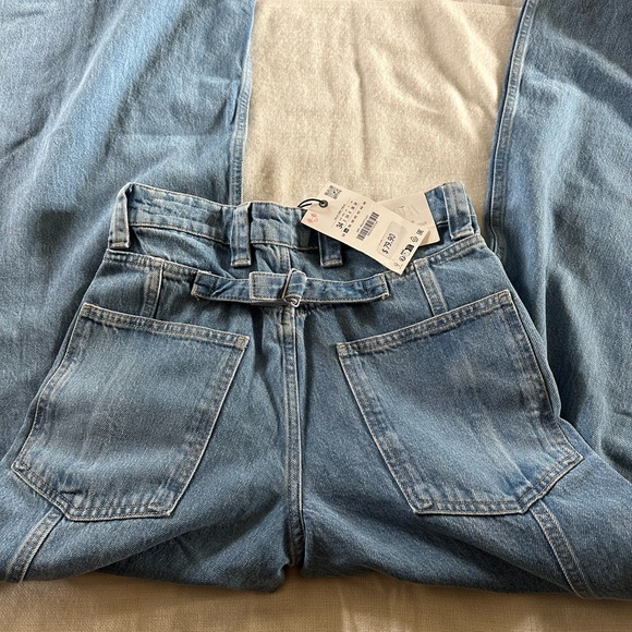 Zara Light Blue high rise bootcut leg full length - Picture 7 of 12